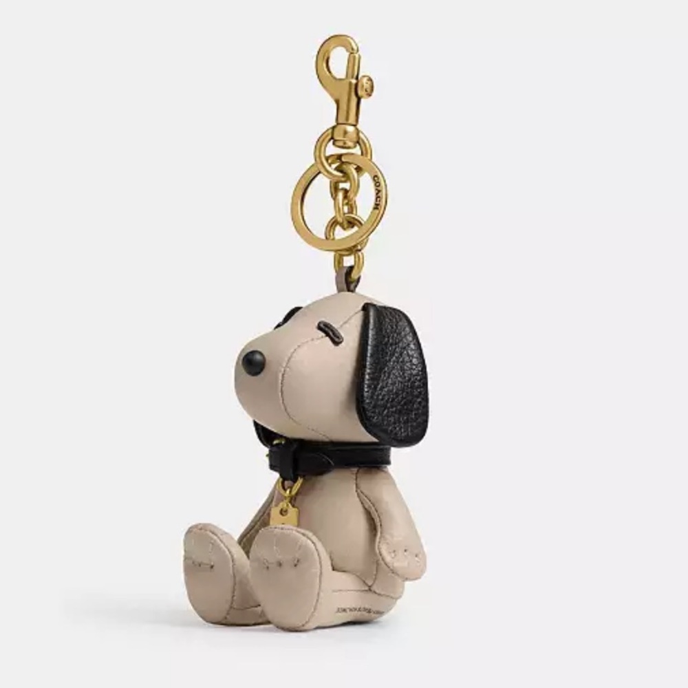 Coach Peanuts Snoopy Bag Charm - Black and Cream